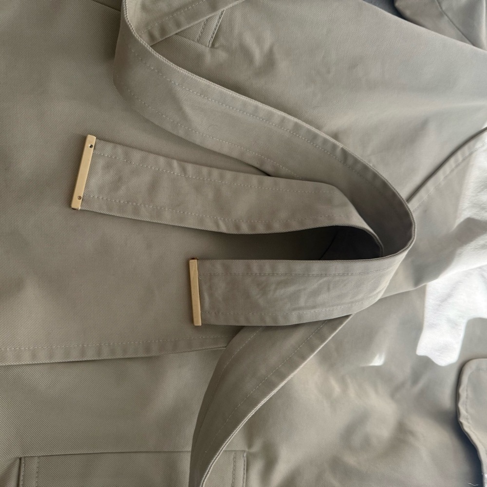 Cuyana Original Classic Belted Khaki Trench Coat Sz S / M Made in Italy - Picture 11 of 14